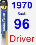 Driver Wiper Blade for 1970 Saab 96 - Hybrid