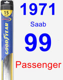 Passenger Wiper Blade for 1971 Saab 99 - Hybrid