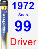 Driver Wiper Blade for 1972 Saab 99 - Hybrid