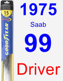 Driver Wiper Blade for 1975 Saab 99 - Hybrid