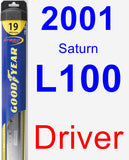 Driver Wiper Blade for 2001 Saturn L100 - Hybrid