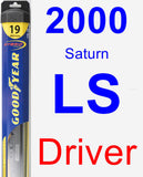 Driver Wiper Blade for 2000 Saturn LS - Hybrid