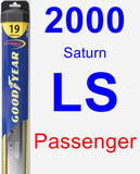 Passenger Wiper Blade for 2000 Saturn LS - Hybrid