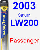 Passenger Wiper Blade for 2003 Saturn LW200 - Hybrid