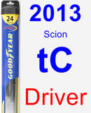 Driver Wiper Blade for 2013 Scion tC - Hybrid