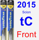 Front Wiper Blade Pack for 2015 Scion tC - Hybrid