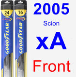 Front Wiper Blade Pack for 2005 Scion xA - Hybrid