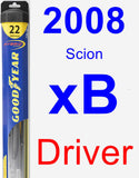 Driver Wiper Blade for 2008 Scion xB - Hybrid