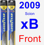 Front Wiper Blade Pack for 2009 Scion xB - Hybrid