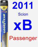 Passenger Wiper Blade for 2011 Scion xB - Hybrid