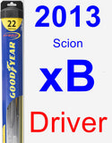 Driver Wiper Blade for 2013 Scion xB - Hybrid