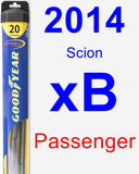 Passenger Wiper Blade for 2014 Scion xB - Hybrid