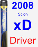 Driver Wiper Blade for 2008 Scion xD - Hybrid