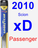 Passenger Wiper Blade for 2010 Scion xD - Hybrid