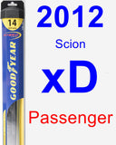 Passenger Wiper Blade for 2012 Scion xD - Hybrid