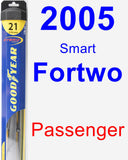 Passenger Wiper Blade for 2005 Smart Fortwo - Hybrid