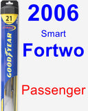 Passenger Wiper Blade for 2006 Smart Fortwo - Hybrid