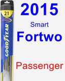 Passenger Wiper Blade for 2015 Smart Fortwo - Hybrid