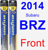 Front Wiper Blade Pack for 2014 Subaru BRZ - Hybrid