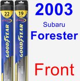 Front Wiper Blade Pack for 2003 Subaru Forester - Hybrid