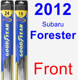 Front Wiper Blade Pack for 2012 Subaru Forester - Hybrid