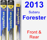 Front & Rear Wiper Blade Pack for 2013 Subaru Forester - Hybrid