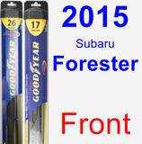 Front Wiper Blade Pack for 2015 Subaru Forester - Hybrid