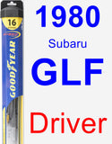 Driver Wiper Blade for 1980 Subaru GLF - Hybrid