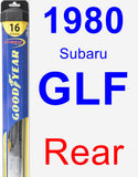 Rear Wiper Blade for 1980 Subaru GLF - Hybrid