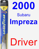 Driver Wiper Blade for 2000 Subaru Impreza - Hybrid