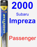 Passenger Wiper Blade for 2000 Subaru Impreza - Hybrid