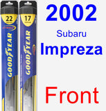 Front Wiper Blade Pack for 2002 Subaru Impreza - Hybrid