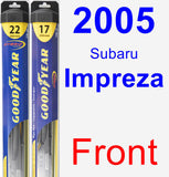 Front Wiper Blade Pack for 2005 Subaru Impreza - Hybrid