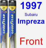 Front Wiper Blade Pack for 1997 Subaru Impreza - Hybrid