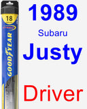 Driver Wiper Blade for 1989 Subaru Justy - Hybrid