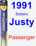 Passenger Wiper Blade for 1991 Subaru Justy - Hybrid