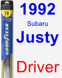 Driver Wiper Blade for 1992 Subaru Justy - Hybrid