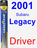 Driver Wiper Blade for 2001 Subaru Legacy - Hybrid