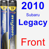 Front Wiper Blade Pack for 2010 Subaru Legacy - Hybrid