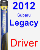 Driver Wiper Blade for 2012 Subaru Legacy - Hybrid