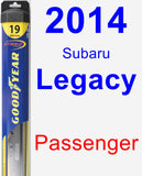 Passenger Wiper Blade for 2014 Subaru Legacy - Hybrid