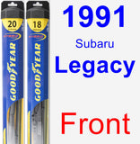 Front Wiper Blade Pack for 1991 Subaru Legacy - Hybrid