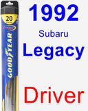 Driver Wiper Blade for 1992 Subaru Legacy - Hybrid