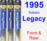 Front & Rear Wiper Blade Pack for 1995 Subaru Legacy - Hybrid