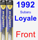 Front Wiper Blade Pack for 1992 Subaru Loyale - Hybrid