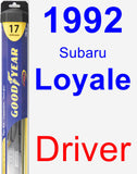 Driver Wiper Blade for 1992 Subaru Loyale - Hybrid