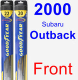 Front Wiper Blade Pack for 2000 Subaru Outback - Hybrid