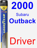 Driver Wiper Blade for 2000 Subaru Outback - Hybrid