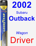 Driver Wiper Blade for 2002 Subaru Outback - Hybrid