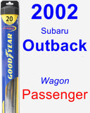 Passenger Wiper Blade for 2002 Subaru Outback - Hybrid